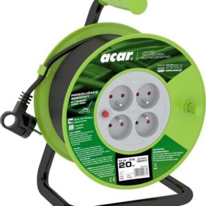 Przedłużacz bębnowy Acar M02047 20m czarny