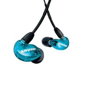 Shure SE215DYBL+UNI-EFS - Słuchawki douszne AONIC215 z pojedynczym przetwornikiem i kablem 3.5mm (niebieskie)