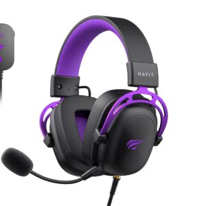 Słuchawki gamingowe Havit H2002+U (czarno-fioletowy)