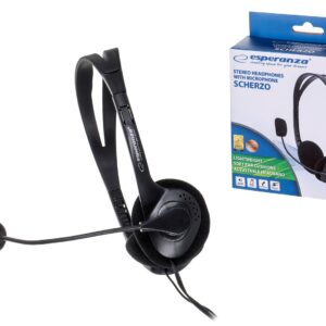 Słuchawki z mikrofonem Esperanza EH102 SCHERZO czarne