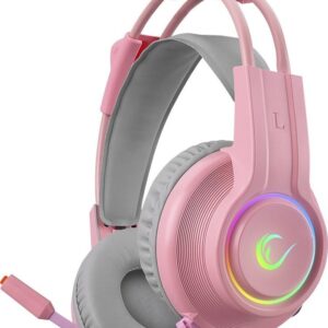 Słuchawki z mikrofonem Rampage RM-K91 X-CATTY przewodowe 7.1 RGB, różowe