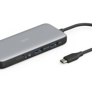 Stacja dokująca DIGITUS USB Typ C 8-portów 2x HDMI 4K/60Hz PD 3.0