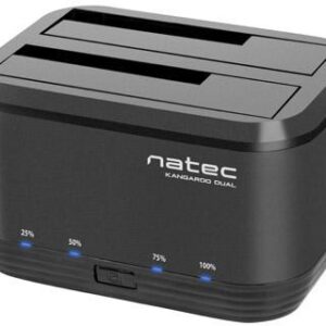 Stacja dokująca HDD/SSD Natec Kangaroo Dual SATA 2.5" + 3.5" USB 3.0 + zasilacz