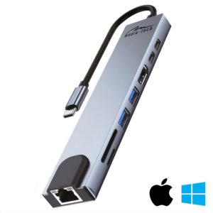 Stacja dokująca USB-C Media-Tech 8 in 1 GIGA LAN HUB MT5046