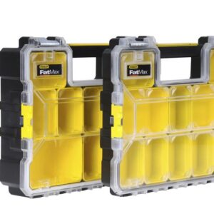 Stanley 1-97-518 pudełko na narzędzia Małe pudełko z częściami Plastik Czarny, Przezroczysty, Żółty
