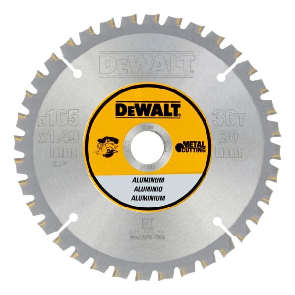Tarcza pilarska 165x20 DT1911 DEWALT