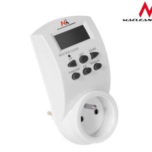 Timer cyfrowy Maclean MCE05 10 programów 3600W, czasomierz, programator cyfrowy max 156 programów