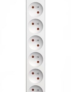 Urządzenie zasilające zabezpieczające KERG z wyłącznikiem 6 gniazd USB-C USB-A białe 1,5m 16A H05VV-F 3x1,5mm2