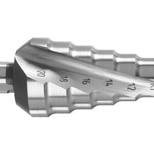 Wiertło, HSS, 3-płaszczyznowy stożkowy/e / wielostopniowe, o 4 6 9 12 15 18 21 24 27 30 33 36 39mm x 93,5mm, pasuje do: metal - 1 szt.