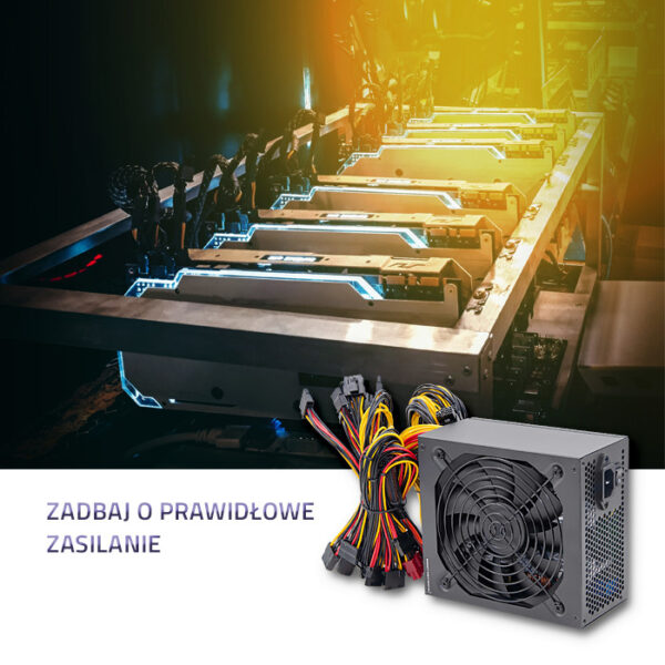 Zasilacz ATX Qoltec 1600W | 80 Plus Platinum| Gaming Miner