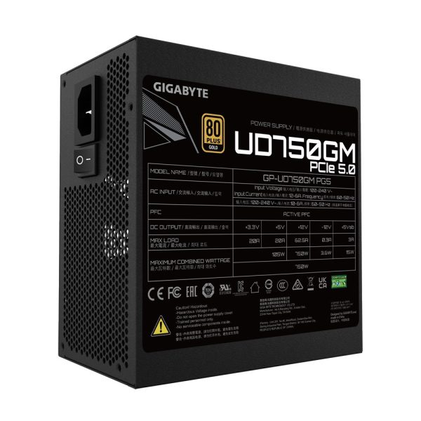 Zasilacz Gigabyte GP-UD750GM PG5 750W 120mm 80+Gold