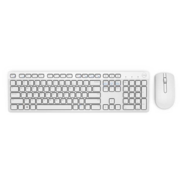 Zestaw klawiatura + mysz membranowa Dell KM636 - US Intl White 580-ADGF (USB 2.0; (US); kolor biały; optyczna)