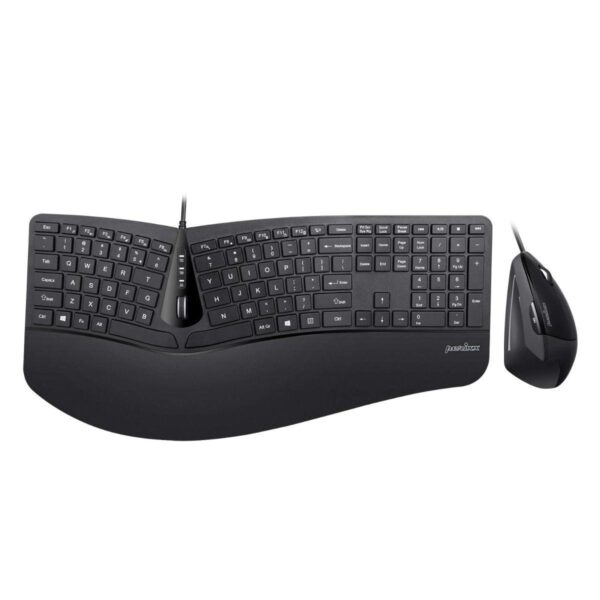 Zestaw przewodowy klawiatura+mysz Perixx PERIDUO-505 Ergonomic czarny