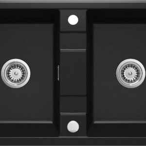 Zlewozmywak granitowy 2-komorowy ZQE_N203 5908212095928