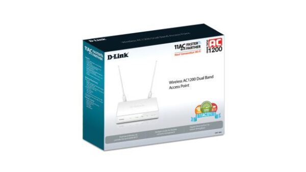 Access Point D-Link DAP-1665 (11 Mb/s - 802.11b, 1200 Mb/s - 802.11ac, 54 Mb/s - 802.11a, 54 Mb/s - 802.11g, 600 Mb/s - 802.11n)